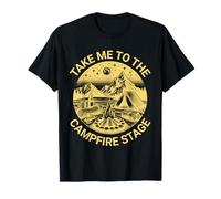 Fun Folk Music Camping Trip Take Me To The Campfire Stage Camiseta