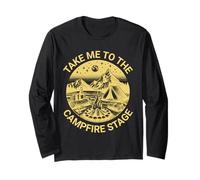 Fun Folk Music Camping Trip Take Me To The Campfire Stage Manga Larga