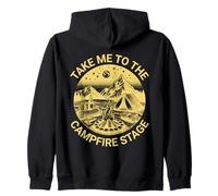 Fun Folk Music Camping Trip Take Me To The Campfire Stage Sudadera con Capucha