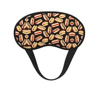 Fun Food - Antifaz opaca para dormir con estampado de perros calientes, cubierta de ojos para dormir de lado, comodidad suave, perfecta para viajes, meditación