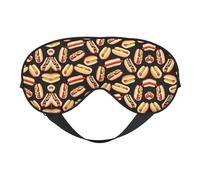 Fun Food Hot Dogs - Antifaz para dormir con bloqueo de luz, ajustable, cómoda, suave, reversible, para dormir