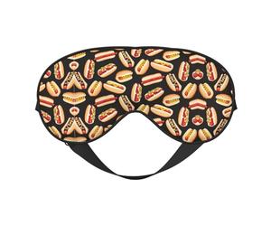 Fun Food Hot Dogs - Antifaz para dormir de seda sintética para relajación, con correa elástica ajustable, ideal para viajes y sueño profundo