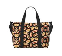 Fun Food Hot Dogs - Bolsas de viaje duraderas para mujer, bolsas de viaje duraderas, bolsas de gimnasio para viajes nocturnos