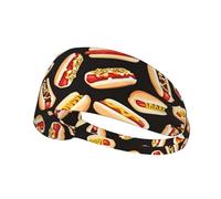 Fun Food Hot Dogs - Diadema deportiva elástica unisex de doble cara, ideal como regalo para amigos amantes del deporte y familia