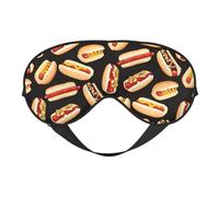 Fun Food Hot Dogs - Máscara de ojos para dormir para todas las ocasiones con correa ajustable de doble cara, perfecta para turnos y viajes