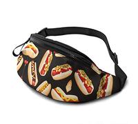 Fun Food Hot Dogs - Riñonera con correa ajustable para hombre y mujer, deportes al aire libre, correr, gimnasio, viajes, Perros calientes de comida divertida, Talla única, moda