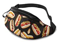 Fun Food Hot Dogs Riñonera con Correa Ajustable Riñonera para Hombre Mujer Deportes al Aire Libre Correr Gimnasio Viajar
