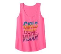 Fun Girls Gone Muddy Mud Run Trail Mudder Queen Pink Mudding Camiseta sin Mangas