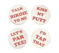 Fun Golf Markers - 4 Pieces Funny Ball Marker, Adult Humor Set, Novelty , Quirky Creative Accessories| Lightweight Metal Hat Clip Tools, Entertaining Play Equipment For Outdoor Golfing Practice,