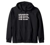 Fun Grandpa - The Man, The Myth, The Alibi Sudadera con Capucha