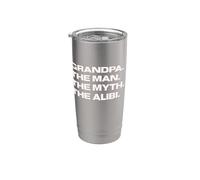 Fun Grandpa - The Man, The Myth, The Alibi Vaso térmico de acero inoxidable de doble pared