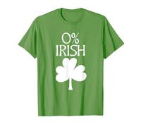 Fun Green "0% Irish" Shamrock, Celtic Font | St. Patrick Day Camiseta