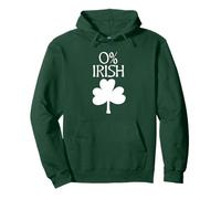 Fun Green 0% Irish Shamrock, Celtic Font | St. Patrick Day Sudadera con Capucha