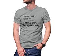 Fun Grumpy Shirt Normal Shirt with me in it Camiseta De Hombre Gris Size S
