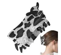 Fun Hair Clips, Acrylic Barrettes, 1.97x1.97x3.94 Inches Cattle Design, Novelty Accessories, Fashion Tools, Best Usage Accessory for Women Girls Ladies Office Gym Beach Date Night Wedding and Party
