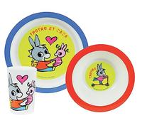 FUN HOUSE 005802 TROTRO - Juego de comidas compuesto por plato, cuenco y vaso para niños