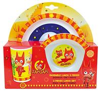 Fun House 005826 SamSamSamSam - Juego de comidas compuesto por plato, cuenco y vaso para niños
