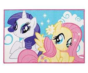 FUN HOUSE 712529 Mon Petit Poney-Alfombra Infantil Rectangular poliéster, Azul, 120 x 80 x 0,5 cm