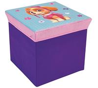 Fun House PAT'PATROUILLE Stella Tabouret de Rangement pour Enfant 30 x 30 x 30 cm Taburete de Almacenamiento para niños, poliéster, Verde, 31P x 31l x 29H cm