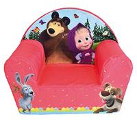 Fun House Masha ET MICHKA Fauteuil Club Origine France Garantie pour Enfant L.52 x P.33 x H.42 cm 713340 Sillón Origen Francia (52 x 33 x 42 cm), Espuma, niño