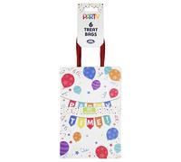 Fun House - Bolsas de fiesta - Bolsas de regalo para recuerdos de fiesta hechas con papel kraft blanco y colores vibrantes - Accesorios de fiesta, accesorios de cumpleaños - Paquete de 6