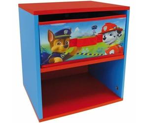 Fun House CIJEP PAT'PATROUILLE Table De Chevet, Dimensions : L 33 x P 30 x H 36 cm. Structure MDF laqué + tiroir en intissé Avec décor imprimé - Garçon et Fille - A Partir de 3 ANS - Livré a l'un