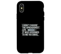Fun I Didn't Choose the Spreadsheet Life Finance Accounting Carcasa para iPhone X/XS