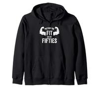Fun I Put The Fit in my Fifties 50th Birthday Gen X Workout Sudadera con Capucha