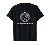 Fun I Run So My Demons Can't Catch Me Exercise Humor Design Camiseta gráfica económica, Hombre, Negro, S