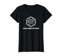 Fun I Run So My Demons Can't Catch Me Exercise Humor Design Camiseta gráfica económica, Mujer, Negro, S