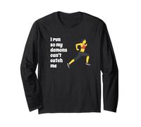 Fun I Run So My Demons Can't Catch Me Exercise Humor Design Manga Larga
