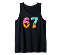 Fun Ice Cream Drip 67 Número 6-7 6 7 Baseball Six Seven Camiseta sin Mangas