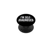 Fun I'm Self-Diagnosed Therapy Joke PopSockets PopGrip Adhesivo