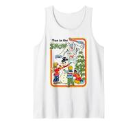 Fun in the Snow Christmas Snowman Retro Funny Adult Humor Camiseta sin Mangas