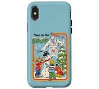 Fun in the Snow Christmas Snowman Retro Funny Adult Humor Carcasa para iPhone X/XS