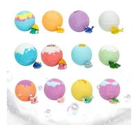 Fun Kids Bath Ball - Juego de 1 bombas de baño, juguetes de baño naturales seguros con Surprises Inside, Water Play Set for Bathtub Family Time, Garden Pool Outdoor Fun, Home Swimming Entertainment