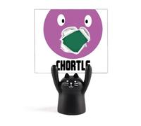Fun Laugh Mouth - Soporte para notas de emoción morada, diseño de gato negro