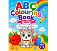 Fun Learning A to Z Coloring Book for Kids: Alphabet Coloring Book with Easy Letters, Animals & Objects for Kids Ages 3-8