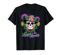 Fun Mardi Sugar Skull Laissez le Bon Temps Rouler Camiseta