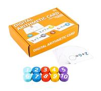 Fun Math Manipulatives, Counting Activity Cards, Educational Number Game with Interactive Learning, Addition Set for Kids, Learning Tool with Bright Visuals, Birthday Gift for Boys Girls Education