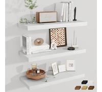 Fun Memories 12 estantes flotantes profundos para pared, estantes flotantes grandes de 30 pulgadas de ancho x 12 pulgadas de profundidad, paquete de 3 estantes de montaje en pared para sala de estar