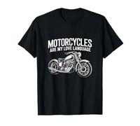 Fun Motorcycles Are My Love Language Design for Men, Women Camiseta