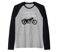Fun Motorcycles Are My Love Language Design for Men, Women Camiseta Manga Raglan