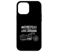 Fun Motorcycles Are My Love Language Design for Men, Women Carcasa para iPhone 12 Pro Max