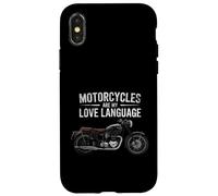 Fun Motorcycles Are My Love Language Design for Men, Women Carcasa para iPhone X/XS