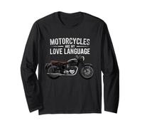 Fun Motorcycles Are My Love Language Design for Men, Women Manga Larga