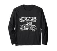 Fun Motorcycles Are My Love Language Design for Men, Women Manga Larga