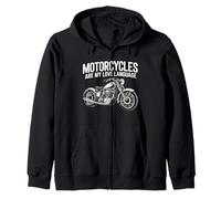 Fun Motorcycles Are My Love Language Design for Men, Women Sudadera con Capucha