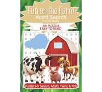 Fun on the Farm Word Search: Farming Word Searches with Easy to Read Print | 6x9 inches, 110 pages | 50+ puzzles... Gift for Vacations, Holidays, and Free time