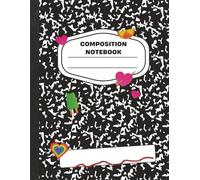 Fun Oxford Composition Notebook, College Ruled Paper, Black Marble Covers, 120 Sheets, 1 Book